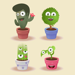 Smiling face in a plant