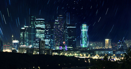 Fototapeta premium moscow-city night landscape