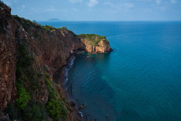 Fototapeta premium cliff island sea ,Koh Ta Lu, Thailand