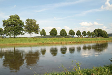 Am Ufer der Weser bei Polle
