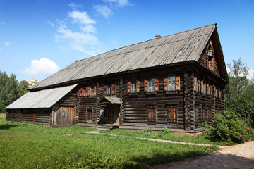 Fototapeta na wymiar Old wooden house in open air museum 