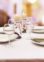 Restaurant table setting