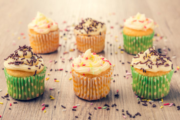 colorful cupcakes