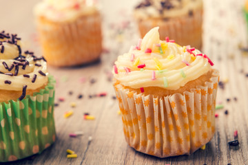 colorful cupcakes