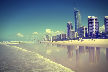 Surfers Paradise, Australia. Cross processed filtered tone.