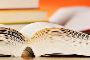 Composition with books on the table
