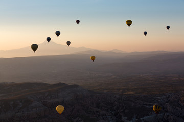 Cappadocia, the flight with the balloon at sunrise