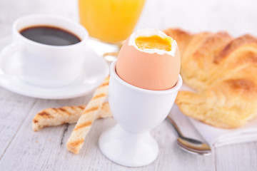 egg and coffee cup