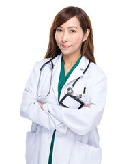 Fototapeta premium Middle aged female doctor