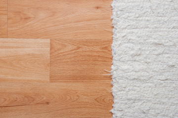 Floor with white carpet