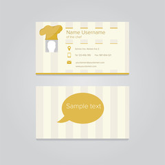 Business card template for cheff