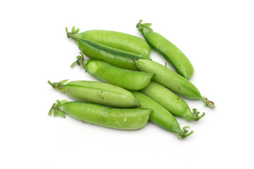 peas on the white background
