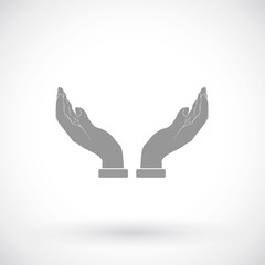 Open hand icon