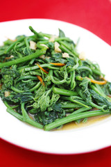 chinese vegetarian food from asian vegetable fried