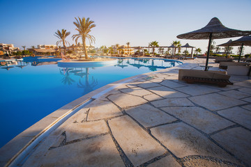 Swimming pool of luxury hotel