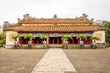 Naklejka premium Vietnam temple at Hue, Vietnam