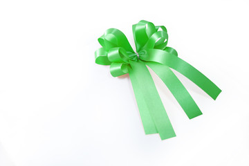 Green ribbon and bow