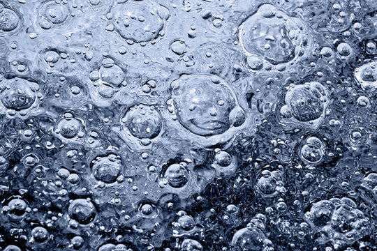 Bubbles background - with a funny smiley face bubble