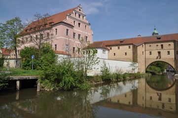 Fototapeta na wymiar Schloss und Stadtbrille in Amberg