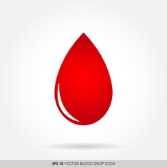 Fototapeta premium Red blood drop icon