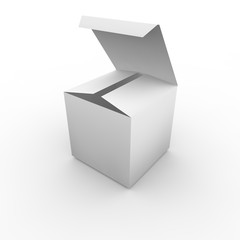 Empty box on a white background