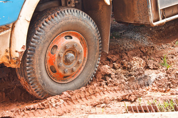 A muddy wheel © wasansrisawat