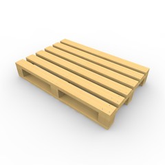 The pallet on a white background