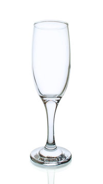 Single Empty Champagne Glass