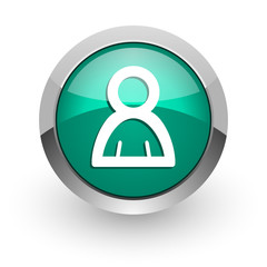 person green glossy web icon