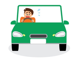 A man scared of driving