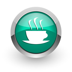 espresso green glossy web icon