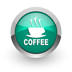 espresso green glossy web icon