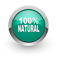 natural green glossy web icon