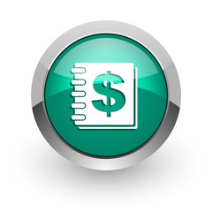 money green glossy web icon