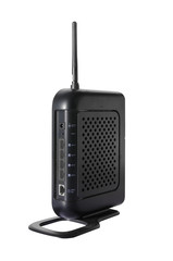 Wireless router isolated on white background