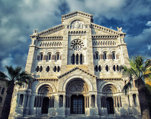 Naklejka premium Facade of Saint Nicholas Cathedral. Monaco