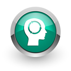 head green glossy web icon