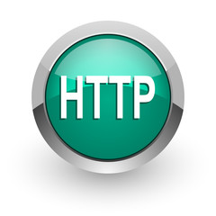 http green glossy web icon