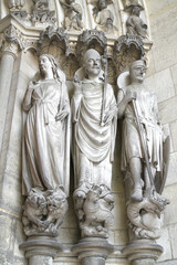 Obraz premium statues de cathédrale de laon