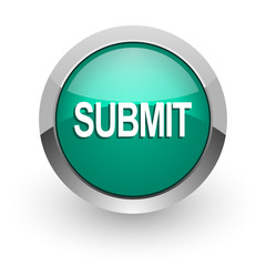 submit green glossy web icon