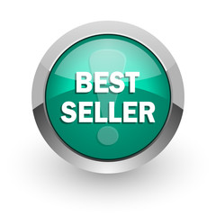 best seller green glossy web icon