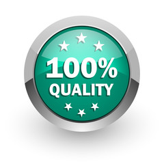 quality green glossy web icon