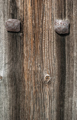 Old wood texture with metal elements