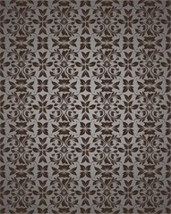 Black floral vector background