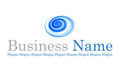 Logo tourbillon bleu