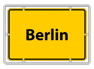 Hauptstadt Berlin Ortsschild