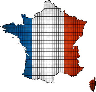 France map grunge mosaic