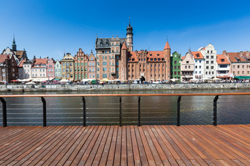 Fototapeta premium City of Gdansk,Poland. Panoramic view of Old Town houses