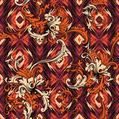Eclectic fabric seamless pattern