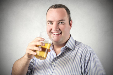 Fototapeta premium enjoying a beer